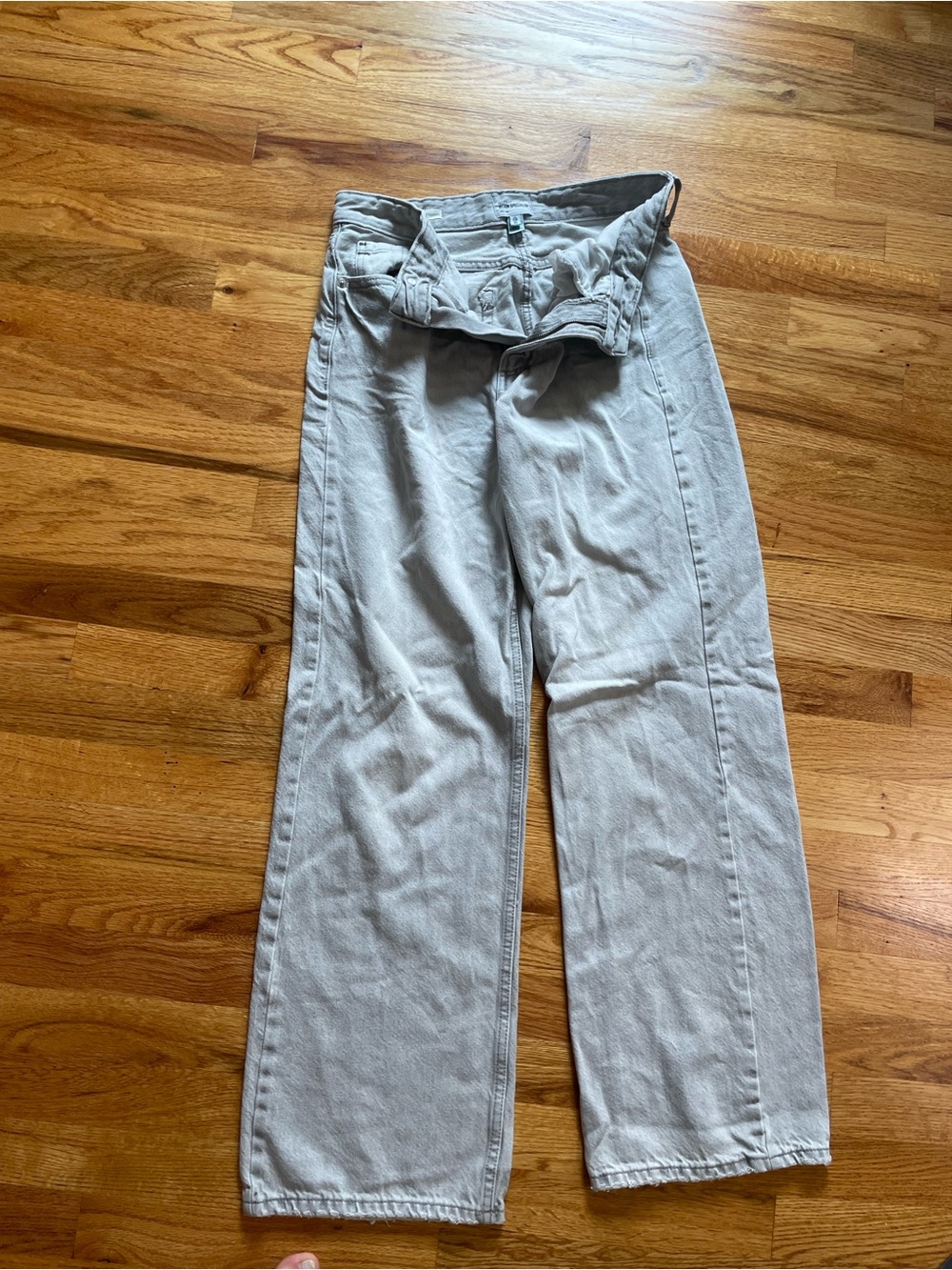 River Island Light Gray Straight Leg Women's Jeans